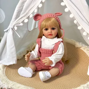 Ρεαλιστική Κούκλα Μωρό Reborn Betty 55cm Από Βινύλιο Προσομοίωση Με Χειροποίητα Πλεκτά Ρούχα Καπέλο Παπούτσια Σετ Για Παιδιά
