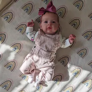 Realistic Reborn Baby Doll Soft Silicone Limbs Cloth Body Simulation Newborn Toy Hand Painted Hair For Kids Birthday Gift