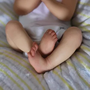 Lifelike 19 inch Reborn Levi Baby Doll with 3D skin texture and realistic feet details