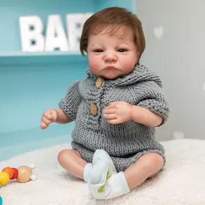 Macro detail of Levi Awake reborn doll showing 3D lifelike skin texture and veins