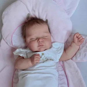Realistic Reborn Baby Doll Peaches Soft Silicone Cloth Body Handmade Painting Sleeping Newborn Newborn Toy For Kids Gift