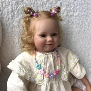Poupée Reborn Réaliste Maddie Corps En Tissu Silicone Souple Peinte À La Main Peau Lestée Poupée Bambin Avec Robe Marguerite