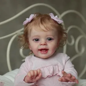 Realistische Reborn Baby Puppe Weiches Silikon Vinyl Lebensechtes Neugeborenes Mädchen In Rosa Outfit Mit Handgewurzeltem Haar Und Drei D Haut