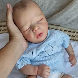 Lifelike Reborn Baby Doll Soft Silicone Limbs Cotton Body Sleeping Newborn Realistic Skin Veins Simulation Toy Gift For Kids