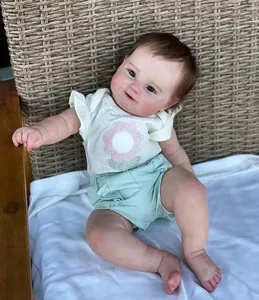 Detailed close-up showing realistic 3D skin texture on 50cm Maddie reborn doll