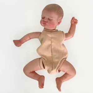 Realistic 19 inch Rosalie reborn baby doll with lifelike skin details on white background