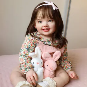 Lifelike Reborn Toddler Doll Realistic Simulation Baby Girl With Soft Silicone Limbs And Cotton Body Floral Outfit Toy Gift