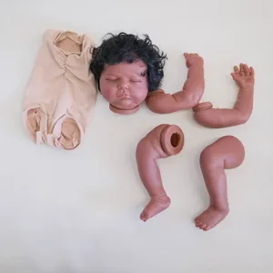20 inch deep skin reborn doll kit with painted head limbs and fabric body part