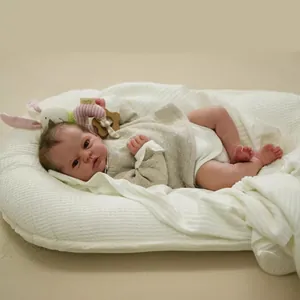 19 Inch High Fidelity Reborn Baby Doll Realistic Newborn Simulation Toy With Knitted Outfit For Kids Nurturing Play