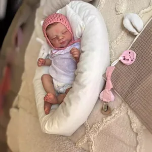 Realistic Sleeping Reborn Baby Doll Silicone Vinyl Handmade Lifelike Newborn Girl Toy For Children Birthday Gift
