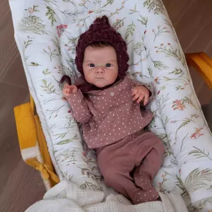 Realistic Reborn Baby Doll 18 Inch Soft Silicone 3D Painted Lifelike Newborn Doll With Clothes For Kids Gifts Home Decor