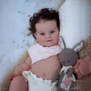 Realistic Silicone Reborn Baby Doll With Hand Rooted Hair And Acrylic Eyes Hand Painted Lifelike Girl Doll Toy Gift For Kids