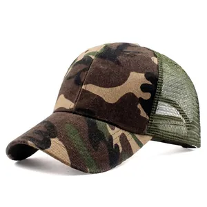 Outdoor Camouflage Baseball Cap For Men Women Kids Breathable Mesh Trucker Hat Adjustable Military Style Sun Hat Sport Visor