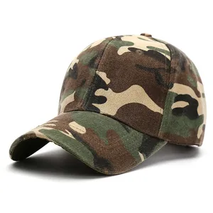 Classic jungle camouflage baseball cap with adjustable mesh and curved brim for sun protection