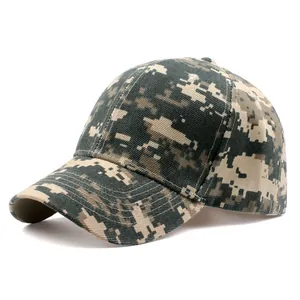 Outdoor baseball cap featuring a digital camouflage pattern and curved tactical brim