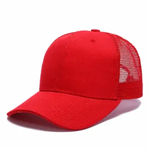 Berretto da Baseball in Rete Traspirante Estivo Unisex Tinta Unita Cotone Regolabile Trucker Hat Protezione Solare Sport all'Aperto