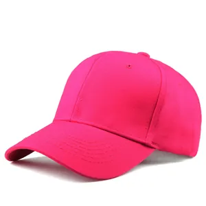 Detail view of the rose pink cotton baseball cap highlighting neat stitching and eyelets