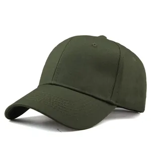 Detailed view of the dark green cotton baseball cap showing reinforced stitching and eyelets