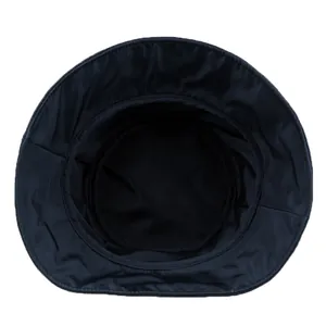 Chapeau bob noir élégant avec strass brillants et coutures premium pour la protection solaire