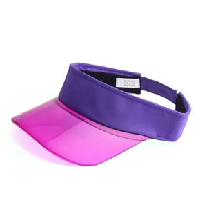 Detailaufnahme der PVC Sonnenblende mit pinkem Schirm und lila Polyestergewebe