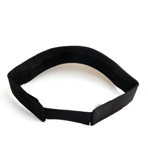 Klassische schwarze Sonnenblende aus PVC mit verstellbarem Klettverschluss für Outdoor-Sport