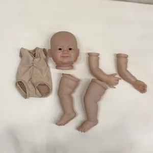 Detailed 24 inch painted reborn doll kit with vinyl head limbs and cloth body