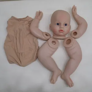 28-inch painted DIY reborn doll kit including realistic head, limbs, and cloth body