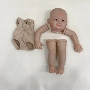 Realistic Painted Reborn Doll Kit DIY Silicone Vinyl Baby Doll Parts Set Including Head Limbs And Cloth Body For Assembly Kids Gift