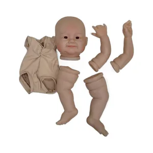 24-inch painted reborn doll kit with vinyl head, limbs and soft fabric body for DIY