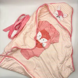 Ensemble de vêtements rose pour poupée reborn de 20-22 pouces avec motif renard