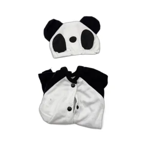 Ensemble de vêtements de poupée panda avec chapeau et barboteuse pour poupées