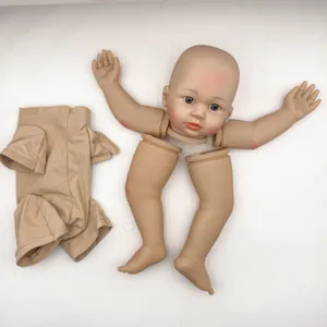 24-inch painted DIY reborn baby doll kit with vinyl head, limbs and cloth body