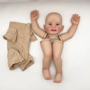 22-inch painted reborn baby doll kit with vinyl head, limbs and soft fabric body parts