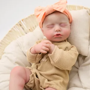 Realistic Reborn Baby Doll Silicone Newborn Sleeping Doll Soft Cloth Or Silicone Body With Clothes Accessories Kids Toy Gift