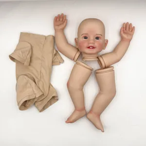 22-inch painted reborn doll kit with vinyl head, limbs, and fabric body pieces