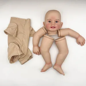 22 inch DIY reborn doll kit including painted vinyl head, limbs and cloth body