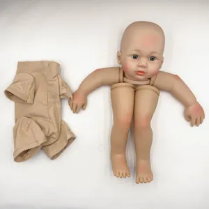Large Painted Reborn Doll Kit DIY Unassembled Simulation Baby Parts With Silicone Head Limbs And Cloth Body Realistic Doll Making