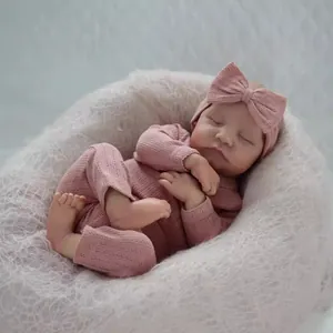 Realistic Reborn Baby Doll Soft Silicone Limbs Cotton Body Sleeping Newborn Doll With 3D Skin For Kids Girls Gift Decoration