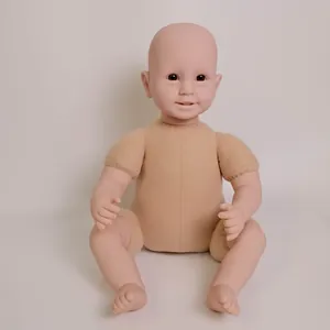22 inch realistic reborn baby doll with soft fabric body and flexible vinyl limbs