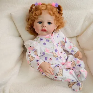 Realistic Reborn Baby Doll Meadow 3D Skin Hand Painted Lifelike Full Silicone Body Doll With Rabbit Floral Romper Outfit