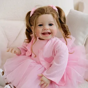 20 Zoll Mila Reborn Baby Puppe in rosa Strickjacke und mehrlagigem Tüll-Tutu-Kleid
