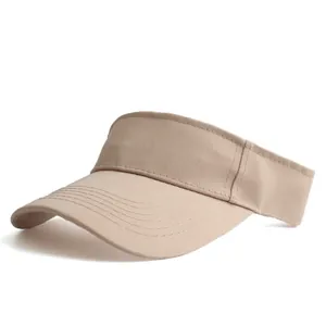 Détails des coutures renforcées sur la visière d'un chapeau pare-soleil beige