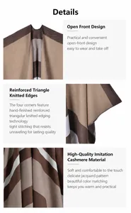 Detail of the high-quality faux cashmere fabric with precision triangular lockstitch edges