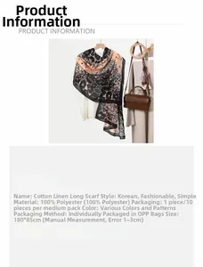 Dettagli sciarpa leopardata, tessuto poliestere 180x85cm con mano cotone e specifiche