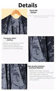 Detail of jacquard mushroom pattern and reinforced lockstitch edge on warm shawl