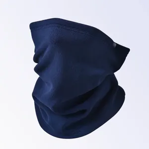 Unisex σκούρο μπλε περιλαίμιο fleece με ρυθμιζόμενο κορδόνι για χειμερινή ζεστασιά