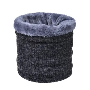Χειμερινό Περιλαίμιο Με Επένδυση Fleece Ζεστό Πλεκτό Κασκόλ Με Ρίγες Για Άνδρες Γυναίκες Ποδηλασία Διπλή Στρώση Θερμικό