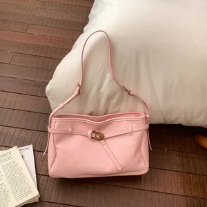 Women Retro PU Leather Shoulder Bag Large Capacity Crossbody Underarm Bag Minimalist Office Daily Casual Tote Handbag For Lady