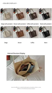 Dettaglio della borsa tote intrecciata con interno spazioso e diverse opzioni di colore
