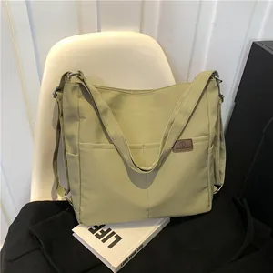 Große Damen Einkaufstasche Multifunktionale 3 Wege Schultertasche Umhängetasche Rucksack Wasserdicht Nylon Segeltuch Pendler Schule Handtasche